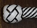 4ft Black and White 24 plait Custom Bullwhip Box Pattern knot detail A